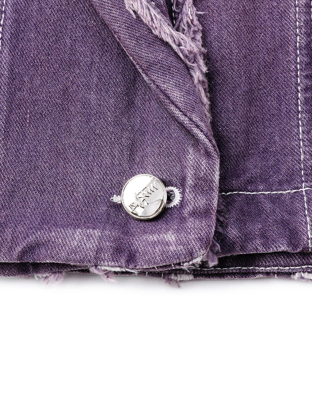 Ladies Purple Denim Cropped Jacket