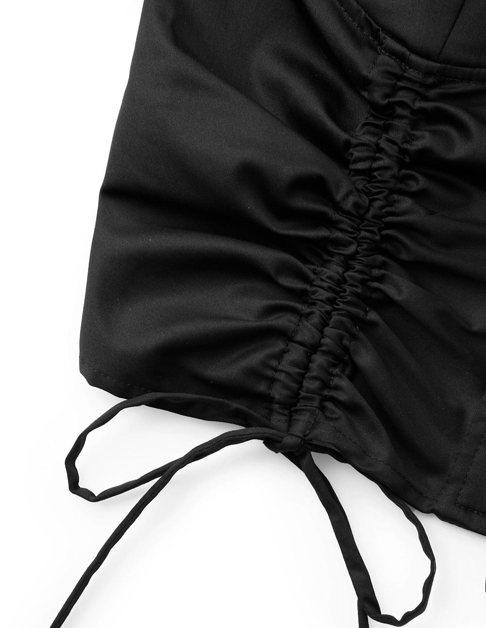 Women's Black Puff Sleeve Ruched Bolero