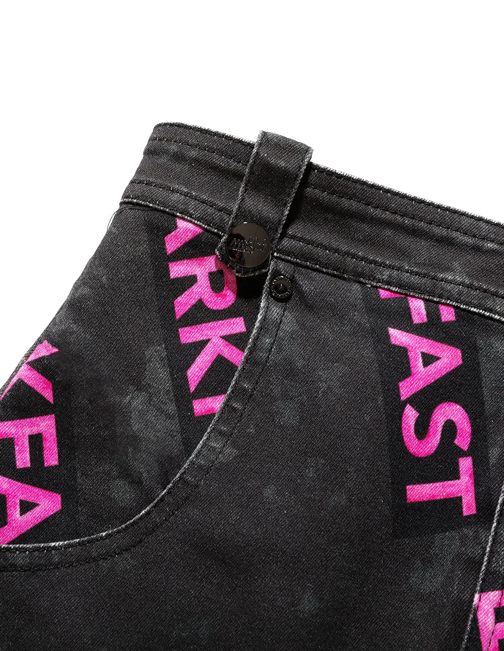 Runway Neon Logo Print Skirt