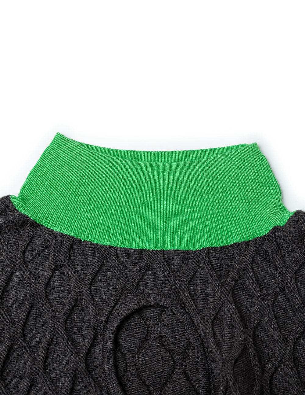 Women's Off-Shoulder Colourblock Cropped Knit Sweater
